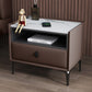 1-Drawer Storage 20'' Tall Nightstand Open Storage Stone Top Solid Wood Night Table Coffee Clearhalo 'Bedroom Furniture' 'furn' 'furn_night_stand' 'Furniture' 'night_stand' 'Nightstands' 5126525