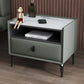 1-Drawer Storage 20'' Tall Nightstand Open Storage Stone Top Solid Wood Night Table Green Clearhalo 'Bedroom Furniture' 'furn' 'furn_night_stand' 'Furniture' 'night_stand' 'Nightstands' 5126529