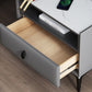 1-Drawer Storage 20'' Tall Nightstand Open Storage Stone Top Solid Wood Night Table Clearhalo 'Bedroom Furniture' 'furn' 'furn_night_stand' 'Furniture' 'night_stand' 'Nightstands' 5126535