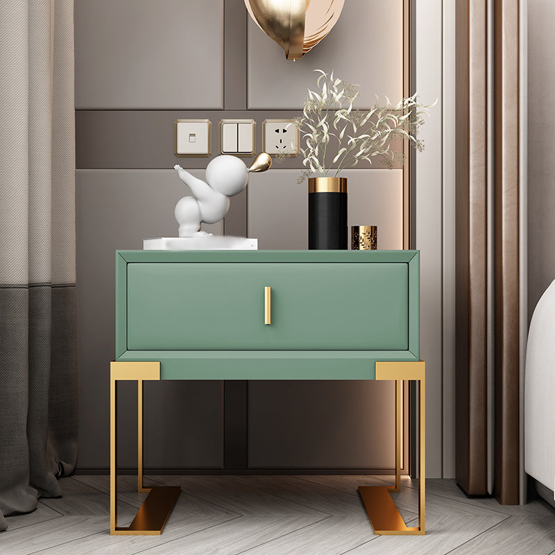 20 '' Accento glam alto tavolo da comodino per il comodino in pelle finta con gambe