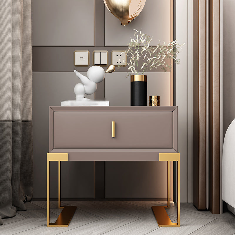 20 '' Accento glam alto tavolo da comodino per il comodino in pelle finta con gambe