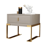 20 '' Tall Glam Accent Table Nachtstand lade opslag faux lederen nachtkastje met benen