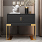 20 '' Accento glam alto tavolo da comodino per il comodino in pelle finta con gambe