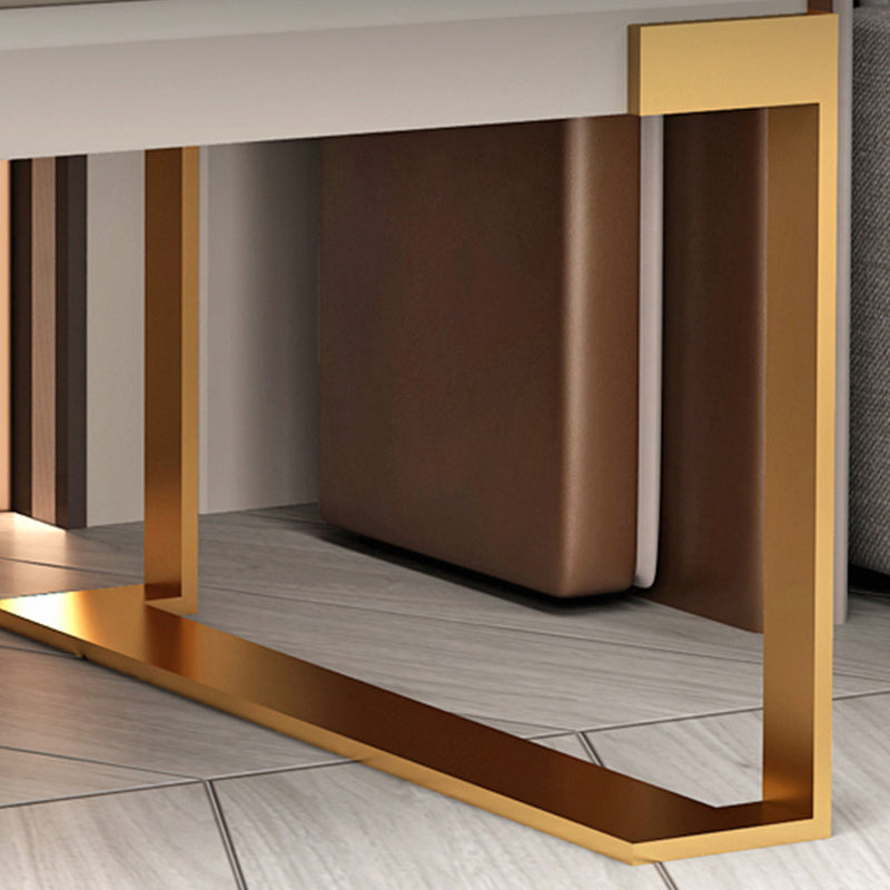 20 '' Accento glam alto tavolo da comodino per il comodino in pelle finta con gambe