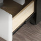 Tiroir de rangement de rangement table de nuit 16 '' Tall Faux Leather Modern Nightand
