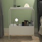 26'' Tall Metal Nightstand Iron Open Storage 1-Shelf Modern Legs Included Bed Nightstand
