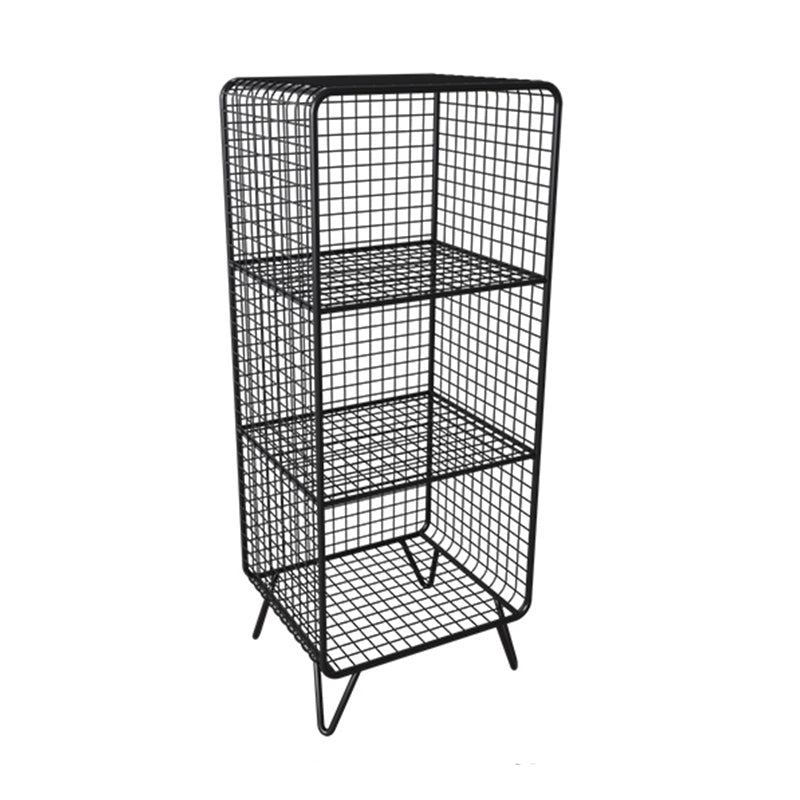 Metal Glam Accent Table Nightstand Open Storage Shelf Included Bed Nightstand with Legs