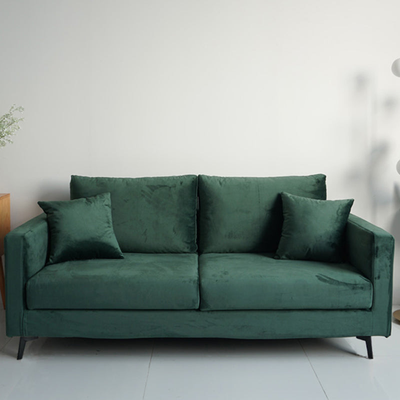 Contemporary Tuxedo Arm Standard Sofa Washable Sofa for Living Room, Apartment Dark Green Clearhalo 'furn' 'furn_sofas' 'Furniture' 'Living Room Furniture' 'Sofa' 'sofas' 5126795