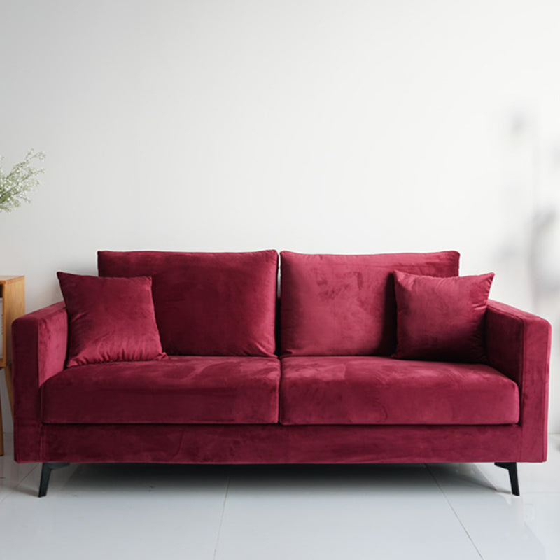Contemporary Tuxedo Arm Standard Sofa Washable Sofa for Living Room, Apartment Red Clearhalo 'furn' 'furn_sofas' 'Furniture' 'Living Room Furniture' 'Sofa' 'sofas' 5126808