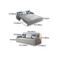 Linen Contemporary Square Arm Sofa Bed Foldable Convertible Sofa for Living Room Clearhalo 'furn' 'furn_sofas' 'Furniture' 'Living Room Furniture' 'Sofa' 'sofas' 5126849