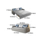 Linen Contemporary Square Arm Sofa Bed Foldable Convertible Sofa for Living Room Clearhalo 'furn' 'furn_sofas' 'Furniture' 'Living Room Furniture' 'Sofa' 'sofas' 5126851