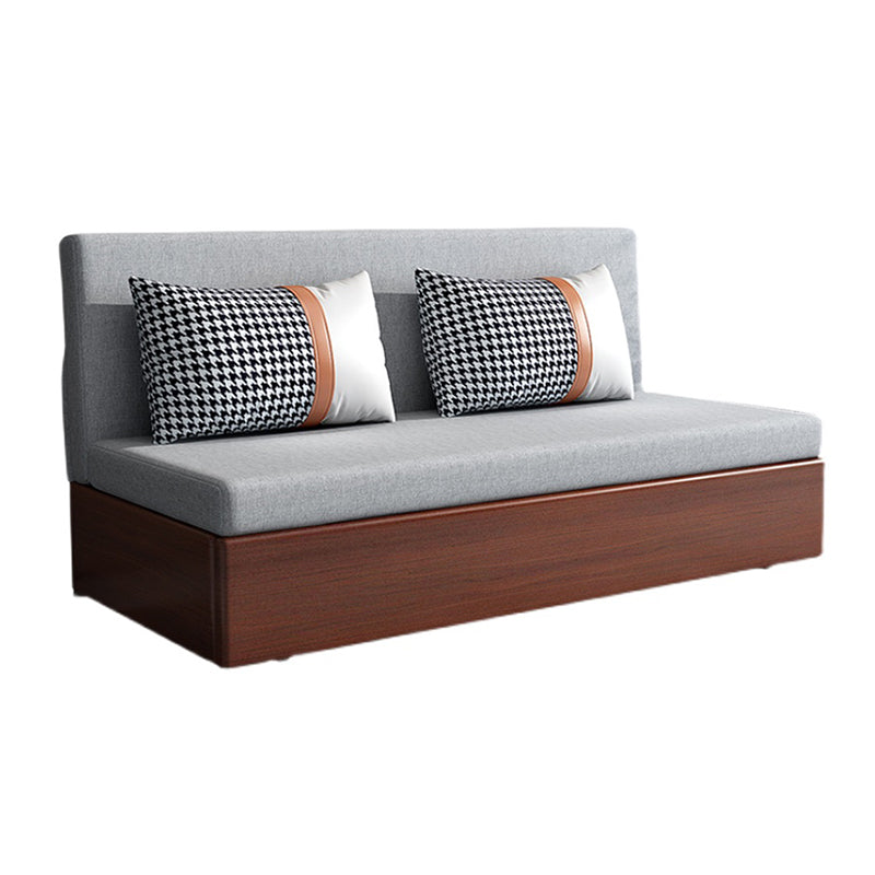 Sofá de sofá cama sin brazo de lino para la sala de estar, apartamento