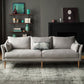 Linen Modern Sloped Arm Sofa Wooden Standard Sofa for Living Room, Apartment 83"L x 33.5"W x 27"H Light Gray Clearhalo 'furn' 'furn_sofas' 'Furniture' 'Living Room Furniture' 'Sofa' 'sofas' 5126976