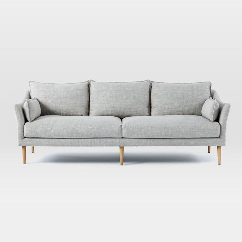 Linen Modern Sloped Arm Sofa Wooden Standard Sofa for Living Room, Apartment Clearhalo 'furn' 'furn_sofas' 'Furniture' 'Living Room Furniture' 'Sofa' 'sofas' 5126982