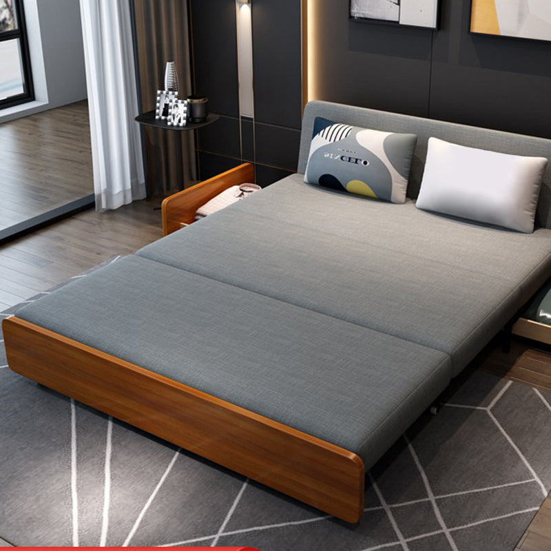 リビングルーム用の現代リネンアームレスベッド洗える標準ソファー