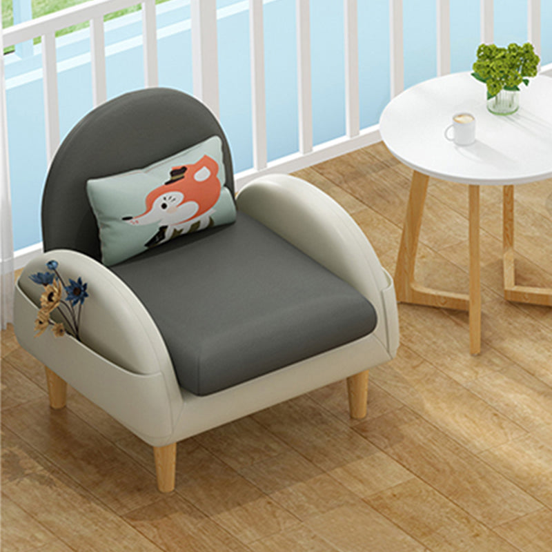 25,6 "L x 23,62" W x 29,53 "H fauteuil de dos moulant moderne en cuir serré