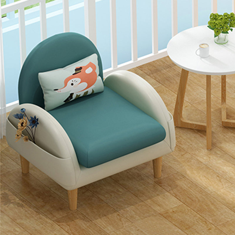 25,6 "L x 23,62" W x 29,53 "H fauteuil de dos moulant moderne en cuir serré