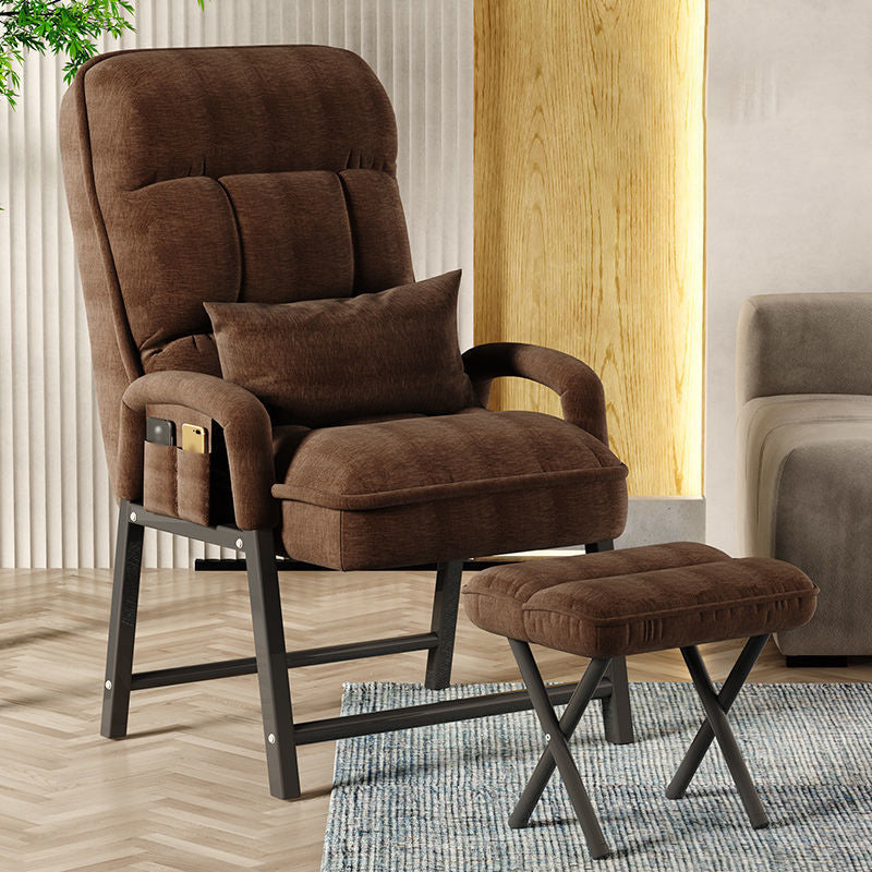 22.05"L x 37.8"W x 37.8"H Modern Sewn Pillow Back Track Arms Parsons Chair