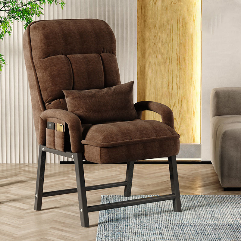 22.05"L x 37.8"W x 37.8"H Modern Sewn Pillow Back Track Arms Parsons Chair