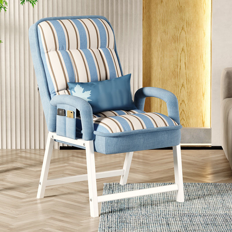 22.05"L x 37.8"W x 37.8"H Modern Sewn Pillow Back Track Arms Parsons Chair