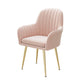 20.08"L x 20.08"W x 31.89"H Modern Sewn Pillow Back Flared Arms Parsons Chair Pink Brass Gold Clearhalo 'Accent Chairs' 'accent_chairs' 'Chairs & Seating' 'furn' 'furn_accent_chairs' 'Furniture' 'Living Room Furniture' 5127146