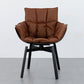 24.41 "L x 24.41" W x 33.46 "H Moderne kussen achterste kussen Top Arms Chair voor woonkamer