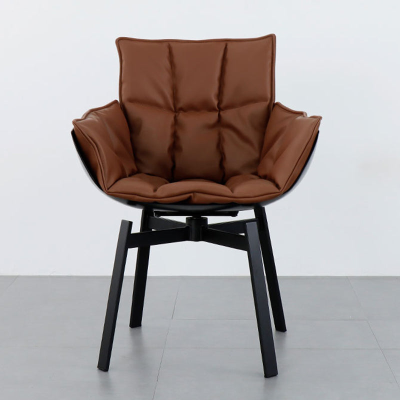 24.41 "L x 24.41" W x 33.46 "H Moderne kussen achterste kussen Top Arms Chair voor woonkamer