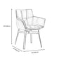 24.41 "L x 24.41" W x 33.46 "H Moderne kussen achterste kussen Top Arms Chair voor woonkamer