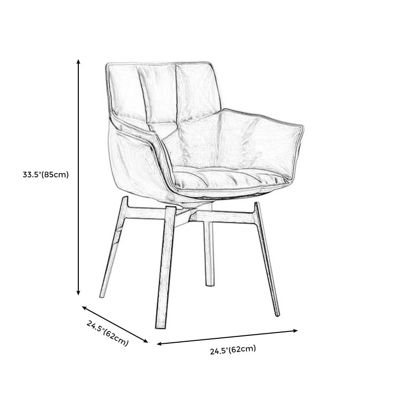 24.41 "L x 24.41" W x 33.46 "H Moderne kussen achterste kussen Top Arms Chair voor woonkamer