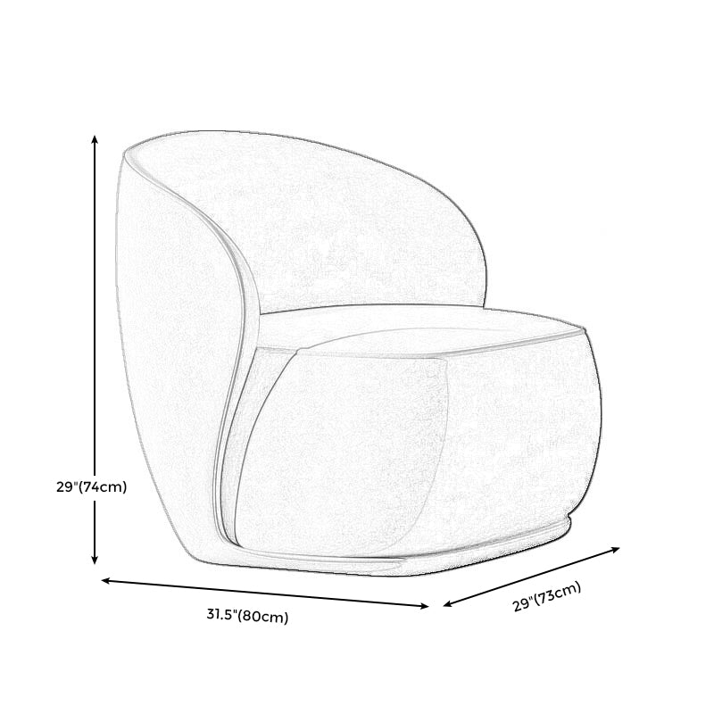 28.74 "L x 31,5" W x 29.13 "H Hedendaagse strakke rugarmloze stoel voor slaapkamer