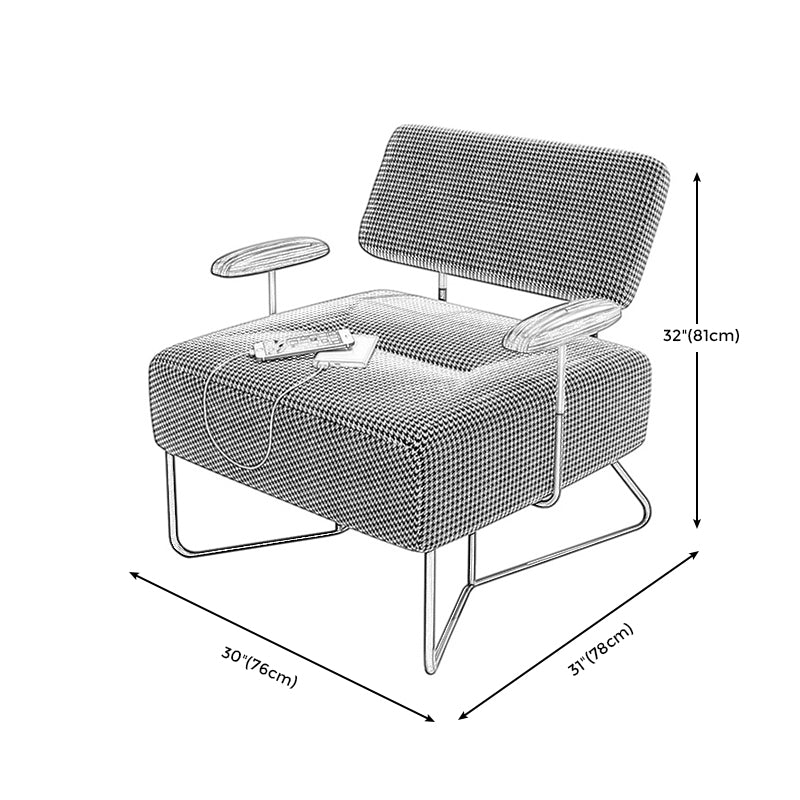 29,92 "L x 30.71" W x 31.89 "H Hedendaagse kussen achterstoel
