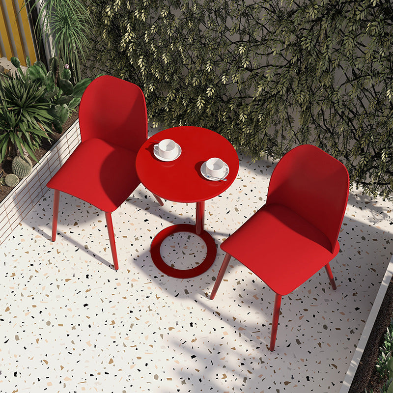 Tavolo da tavola di fascia rotonda in metallo scandinavo 18,9 "/ 23,6" H Tavola laterale