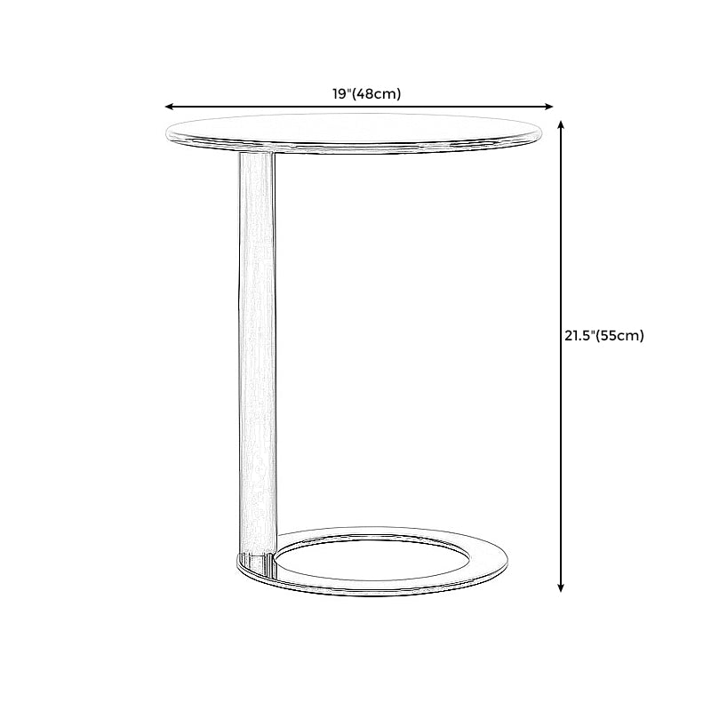 Tavolo da tavola di fascia rotonda in metallo scandinavo 18,9 "/ 23,6" H Tavola laterale