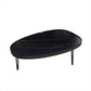 Modern Slate/metal Oval/square Coffee Table for Living Room Cocktail Table 43"L x 27.5"W x 14"H Black Clearhalo 'Coffee & Accent Tables' 'Coffee Tables' 'coffee_tables' 'furn' 'furn_coffee_tables' 'Furniture' 'Living Room Furniture' 5127533