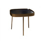 Modern Slate/metal Oval/square Coffee Table for Living Room Cocktail Table 22"L x 22"W x 18"H Black-Gold Clearhalo 'Coffee & Accent Tables' 'Coffee Tables' 'coffee_tables' 'furn' 'furn_coffee_tables' 'Furniture' 'Living Room Furniture' 5127545