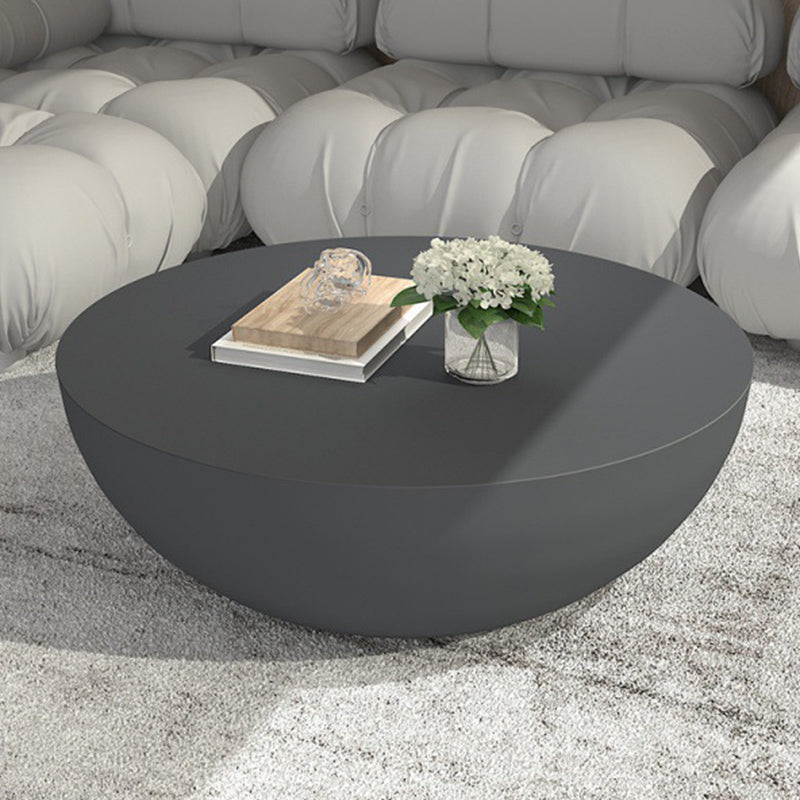 Modern Round Coffee Table Wooden Cocktail Table for Living Room 39.5"L x 39.5"W x 14"H Dark Gray Clearhalo 'Coffee & Accent Tables' 'Coffee Tables' 'coffee_tables' 'furn' 'furn_coffee_tables' 'Furniture' 'Living Room Furniture' 5127549