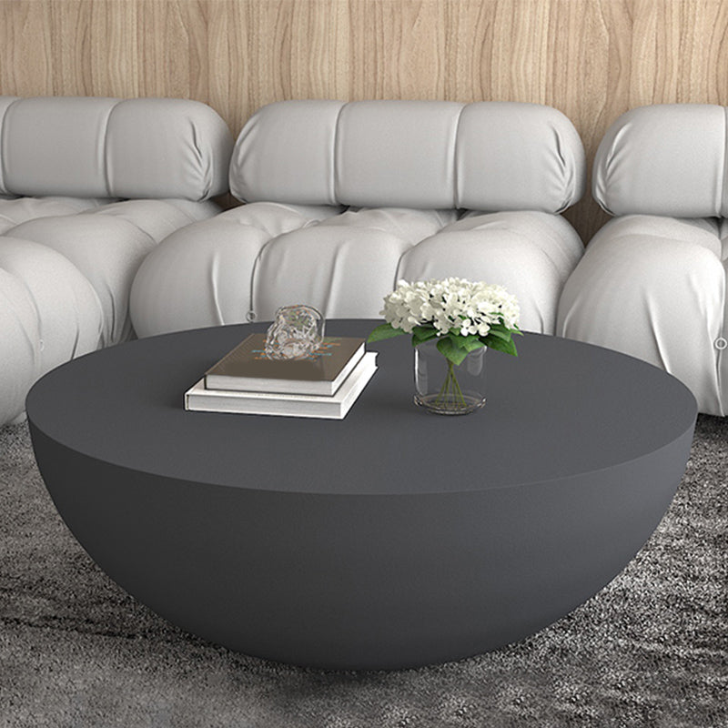Modern Round Coffee Table Wooden Cocktail Table for Living Room 31.5"L x 31.5"W x 14"H Dark Gray Clearhalo 'Coffee & Accent Tables' 'Coffee Tables' 'coffee_tables' 'furn' 'furn_coffee_tables' 'Furniture' 'Living Room Furniture' 5127554