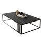 Modern Slate/steel Rectangle Coffee Table 1 Single Cocktail Table for Living Room Clearhalo 'Coffee & Accent Tables' 'Coffee Tables' 'coffee_tables' 'furn' 'furn_coffee_tables' 'Furniture' 'Living Room Furniture' 5127564