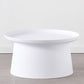 Round Pedestal 1 Coffee Table in Macaroon,  Modern Plastic Table