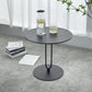Table basse rond avec des accents en métal pierre moderne 20,9 '' table de cocktails