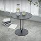 Round with Metal Accents Coffee Table Modern Stone 20.9'' Cocktail Table