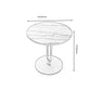 Table basse rond avec des accents en métal pierre moderne 20,9 '' table de cocktails