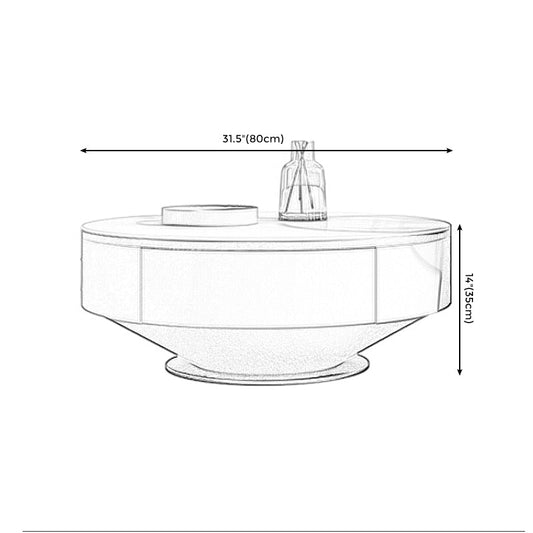 Metal Craft Grey Coffee Table with Circular Nested Single Foot Base Coffee Table