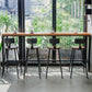 Coffee Shop Bar Height Counter Height Table Industrial Solid Wood Rectangle Pub Table 78.7"L x 15.7"W x 41.3"H Without Chairs Clearhalo 'Bar Furniture' 'Bar Tables' 'bar_tables' 'furn' 'furn_bar_tables' 'Furniture' 'Kitchen & Dining Furniture' 5130429