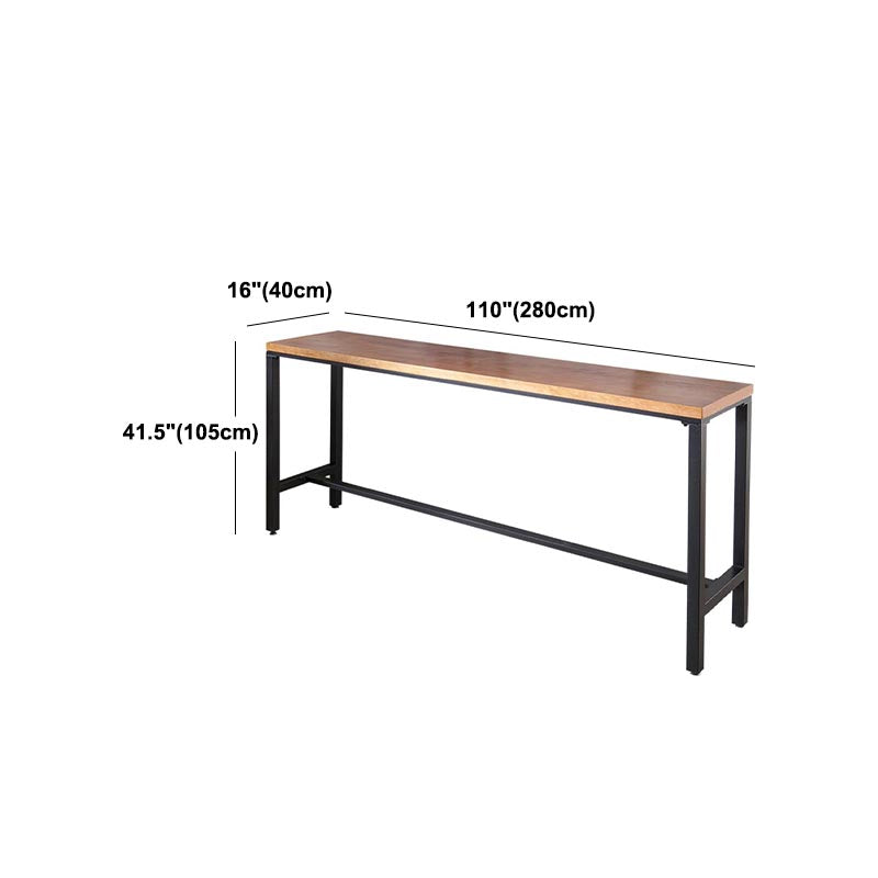 Coffee Shop Bar Height Counter Height Table Industrial Solid Wood Rectangle Pub Table Clearhalo 'Bar Furniture' 'Bar Tables' 'bar_tables' 'furn' 'furn_bar_tables' 'Furniture' 'Kitchen & Dining Furniture' 5130446