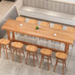 Solid Wood Trestle Cocktail Bar Table Modern Footrest Pub Height Dining Table in Natural Clearhalo 'Bar Furniture' 'Bar Tables' 'bar_tables' 'furn' 'furn_bar_tables' 'Furniture' 'Kitchen & Dining Furniture' 5130507