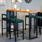 Table à manger accent Bistro Accent Industrial Double table de patio intérieur