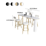 Eiland eigentijdse balk tabel 42-inch hoogte steen top bistro tafel