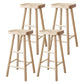 Coffee Shop Contemporary Barstool Indoor Wood 4 Legs Bar Stool with Pedal 4 Piece Set Clearhalo 'Bar Furniture' 'Bar Stools' 'bar_stools' 'furn' 'furn_bar_stools' 'Furniture' 'Kitchen & Dining Furniture' 5130603