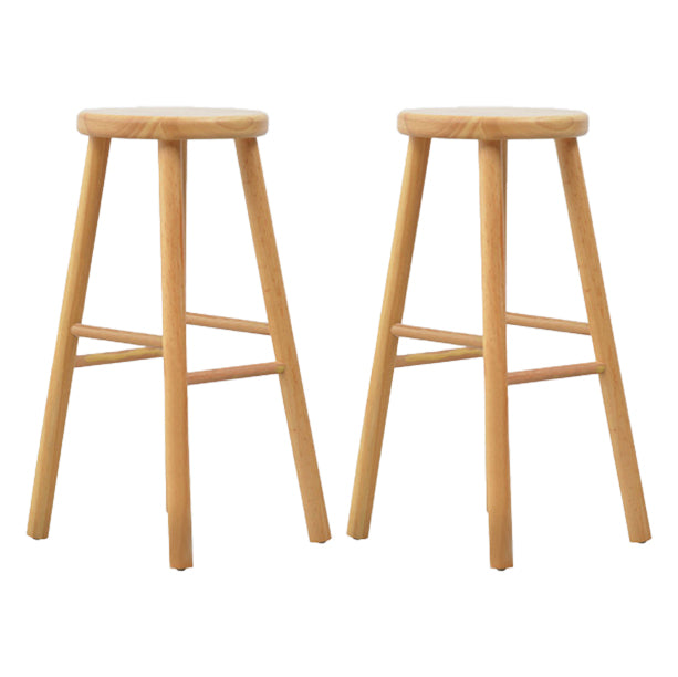 Sala de estar Simple Wood Barstool de 4 patas taburete con pedal